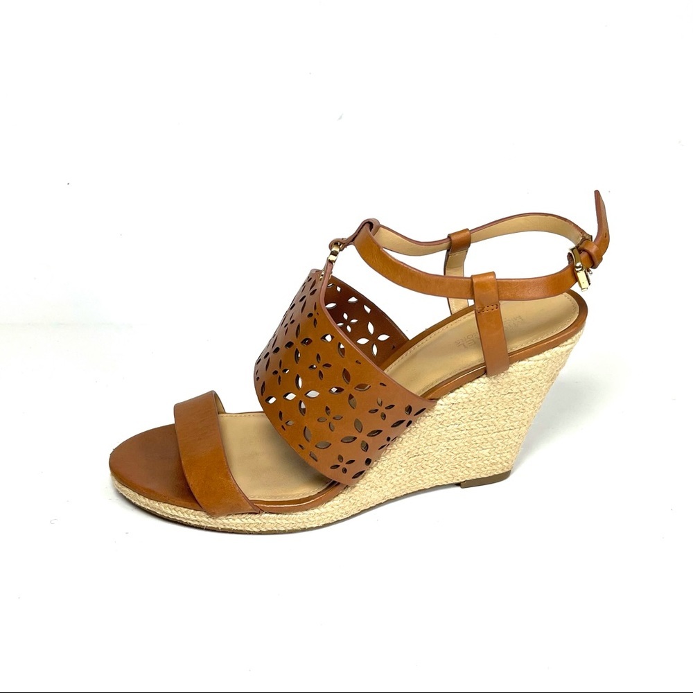 Michael Kors Women’s Espadrilles‎ Sandals Brown Leather Size 8.5M